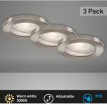 Briloner süllyesztett LED-es lámpa készlet 400 lm 3000 K matt nikkel (7181-032)