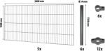 Floraworld Egyrudas hálós kerítéspanel készlet Classic antracit 100 cm x 1000 cm (045510)