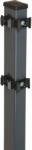  Sarokkerítésoszlop kétrudas hálós kerítéspanelhez antracit 4 cm x 6 cm x 240 (041118)
