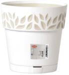 Stefanplast Cloe kaspó+alj 25 cm fehér (5901801100)