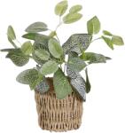 Mica Decorations hálóslevél művirág kosárban 12 cm átmérő x 33 cm
