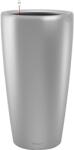 Lechuza Rondo Premium oszlopkaspó 33 cm átmérő x 56 cm ezüst-metál