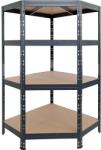  Rivet sarokba állítható fém polc antracit 180 cm x 90 cm x 45 cm x 65 cm (TR18S414KHEID8LM0)