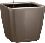 Lechuza Quadro Premium LS kaspó 22 cm x 22 cm x 21 cm szürkésbarna magasfényű