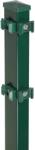 Sarok kerítésoszlop kétrudas hálós kerítéspanelhez zöld 120 cm x 4 cm x 6 cm (041102)