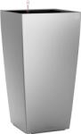 Lechuza Cubico Premium oszlopkaspó 50 cm x 50 cm ezüst metál