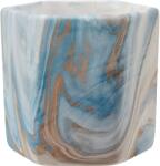  Márvány virágcserép 8, 2 cm x 9 cm x 9 cm többszínű kék-vörösesbarna