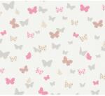  Fátyoltapéta Attractive pillangók matt enyhén strukturált fehér szürke FSC (44641)