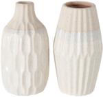 Boltze Malia váza 2-féle változatban 22 cm x 11, 5 cm bézs-krémszínű