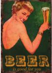 Retro-Gift kis táblakép Beer 17 cm x 12, 5 cm