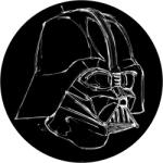 Komar nemszőtt fotótapéta Dot Star Wars Ink Vader öntapadó átmérő 125 cm