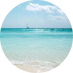 Komar nemszőtt fotótapéta Dot Lagoon öntapadó átmérő 125 cm