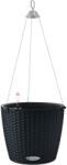 Lechuza Nido Cottage függő virágtartó 27 cm átmérő x 23 cm grafitfekete