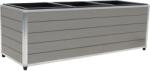  Virágláda négyzet alakú világosszürke 3 kivehető műanyag betéttel