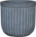  Terrakotta virágcserép grézs-világosszürke strukturált 28 cm x 28 cm x 27 cm