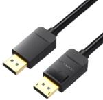 Vention DisplayPort kábel, dugaszoló-dugasz, 1, 5 méter, fekete, szellőzőnyílás (MEN-CD-243111)