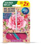 Ambi Pur WC Active gél-blokk rózsa és liliom 2x45g
