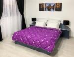 CONELTEX Pilota iarna matlasata "Luna si Stele" Coneltex, dimensiuni 180x210 cm, culoare mov, umplutura fibra siliconizata antialergica, densitate 350 g/mp