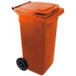  Háztartási kerekes kuka 120L, barna (11912)