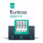 Uniross 1, 5V LR03/AAA/mikro tartós alkáli elem POWER PLUS 4db/csomag (UPPAAAPK4) (UPPAAAPK4) - aqua