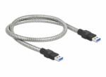 Delock Cablu de date Delock USB-A - USB-A 0.5m Silver (86774)