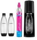 SodaStream Terra Megapack, Quick Connect, Mechanikus, Szabályozható, Műanyag, Fekete, Szódakészítő gép (Terra czarny 2 butelki)