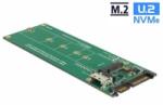 Delock U. 2 SFF-8654 vagy SATA átalakító 1 x M. 2 M-kulcs nyíláshoz (63953) (63953) - aqua