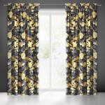 Eurofirany Bler bársony sötétítő függöny Fekete/szürke 140x270 cm (HS372617)