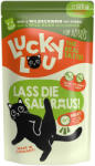 Lucky Lou 16x125g Lucky Lou Adult Marha & vaddisznó nedves macskatáp