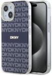 DKNY PU Leather Repeat Pattern Tonal Stripe iPhone 14 Pro tok. kék
