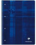 Clairefontaine spirál füzet, A4, színes szegély, négyzetrácsos, 80 lap, kék
