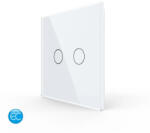 LIVOLO Telecomanda RF Tip Panou Dublu si 2 Senzori cu Touch LIVOLO din Sticla Securizata Alb (VL-XR008-W)