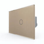 LIVOLO Intrerupator Simplu cu Touch LIVOLO din Sticla Standard Italian - Serie Noua Auriu (VL-FC1-2G-3A)