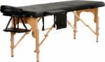 BodyFit pat de masaj din lemn pliabil cu 2 zone cu valiză de depozitare 216x60cm - negru-maro (460)