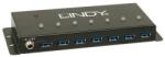 Lindy USB 3.0, 7 port, fém kialakítású hub