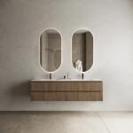 MARMY CODE 180x46x50 DUPLA függesztett alsószekrény, 4 fiók, laminált (mosdó nélkül) Brown Oak 20 40 24 18 00 86 (20 40 24 18 00 86)