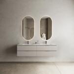 MARMY CODE 180x46x50 DUPLA függesztett alsószekrény, 4 fiók, laminált (mosdó nélkül) Light Taupe 20 40 24 18 00 75 (20 40 24 18 00 75)