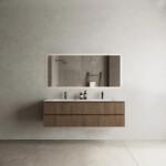 MARMY CODE 160x46x50 DUPLA függesztett alsószekrény, 4 fiók, laminált (mosdó nélkül) Brown Oak 20 40 24 16 00 86 (20 40 24 16 00 86)