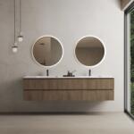 MARMY CODE 200x46x50 DUPLA függesztett alsószekrény, 4 fiók, laminált (mosdó nélkül) Brown Oak 20 40 24 20 00 86 (20 40 24 20 00 86)