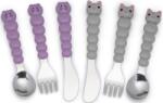 Melii Gyerek evőeszközök, rozsdamentes acél, 6db-os készlet (790693161002)