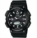 Casio Férfi Solar karóra, fekete, dátumkijelző, 10ATM vízálló (AQ-S810 W-735H W-736H TRT-110H AEQ-110)
