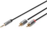ASSMANN DB-510330-018-S Audio adapter cable, 3.5 mm stereo jack to RCA 1, 8m Black (DB-510330-018-S) (DB-510330-018-S)