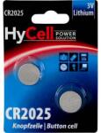 HyCell CR2025 lítium gombelem, 3 V, 140 mAh, 2 db, HyCell BR2025, DL2025, ECR2025, KCR2025, KL2025, KECR2025, LM2025 (5020192) (5020192)
