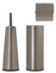 Brabantia WC kefetartó, WC-papír tartó és pót tekercstartó egy RENEW, platinum, Brabantia (BRAB280641)