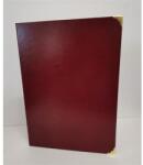  Oklevéltartó, A4, exkluzív, műbőr, 4 fém sarokkal, bordó (5999105017158) - mystock