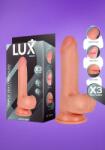 LUX Brant - Háromszoros sűrűségű dildó herékkel (19, 5 cm)