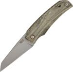 MKM ICE - MAGNACUT SW lamă - MICARTA CANVAS VERDE mâner, S/S LINER Linerlock MK IC-GC