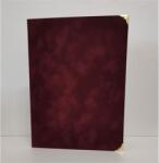  Oklevéltartó, A4, exkluzív, 4 fém sarokkal, bordó (5999105017141) - tonerpiac