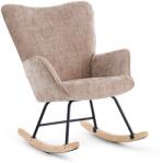 VASHOME Hintaszék, relaxációs szék kordbársony kárpitozással, bézs-khaki színű (VH-LYY996KK) - vasbutor