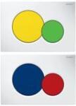 Geberit Clapeta de actionare colorata Geberit GE. Sigma01 alb/galben/verde 115770LA5 (115770LA5)